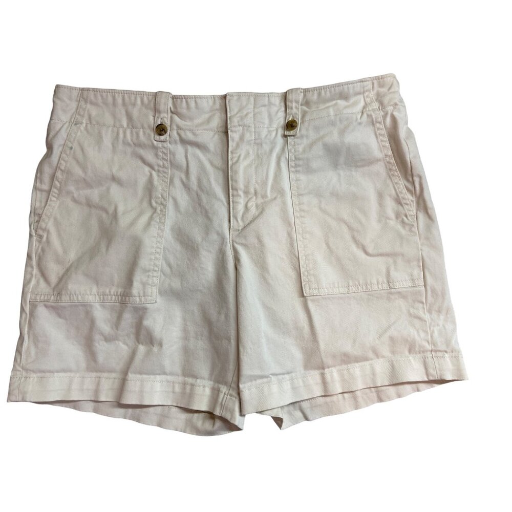 Tommy Hilfiger Womens Shorts Size 10  Beige Cotton Front Back Pockets Gorpcore